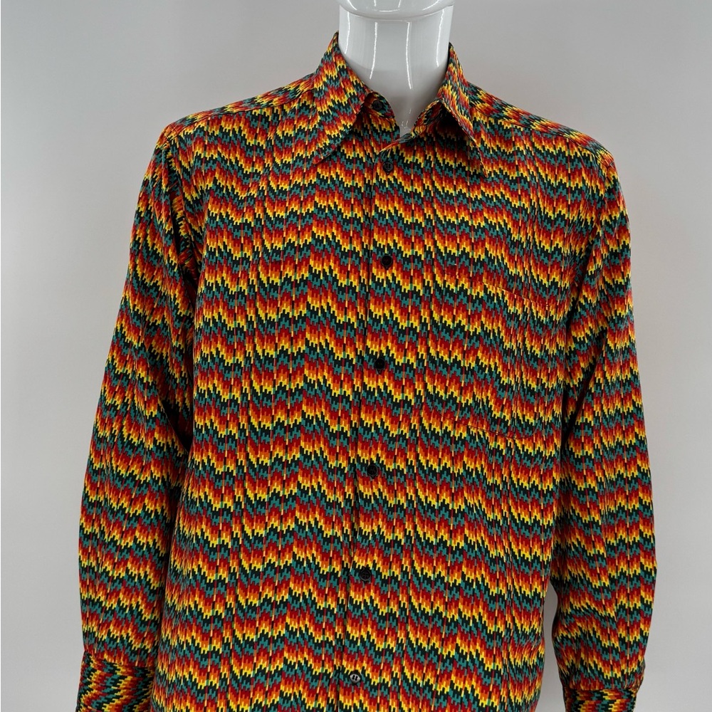 Vintage 2000s French Connection Button Up Shirt Multicolor Mens Size XL